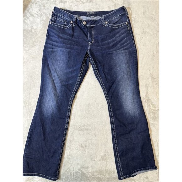 Silver Jeans Co Tuesday Bootcut Jeans Dark Wash Womens 22x33 - Picture 2 of 10